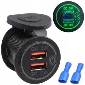 Gniazdo Ładowania Qc 2x Usb 3.0a Quick Charge Ziel