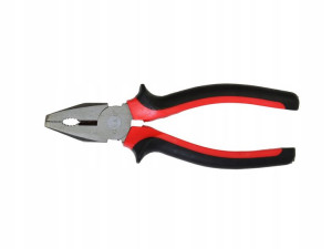 Kombinerki niklowane 160mm czerwono-czarne G01620