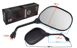 Lusterka R+R (średnica gwintu 10mm) do motoroweru Fighter 3 z homologacją