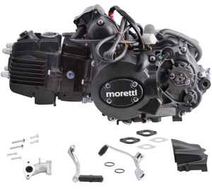 Silnik Moretti poziomy 154FMI, 125cc 4T, 4-biegowy Manual, Czarny
