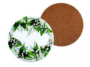 Podkładka ceramiczna, okrągła - Konwalia (CARMANI)