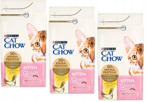 Sucha karma dla kota Cat Chow Kitten Kurczak 3x 1.5kg