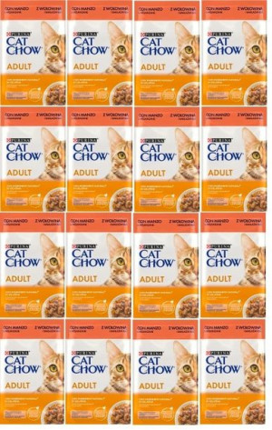 Mokra karma dla kota Purina Cat Chow Adult Wołowina i Bakłażan 26x 85g