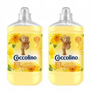 Coccolino płyn do płukania 2X 1800ml (144P) Happy YelloW