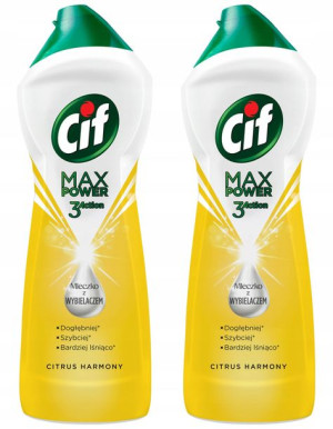 Cif Max Power Citrus Harmony Mleczko z Wybielaczem 2x 1001g