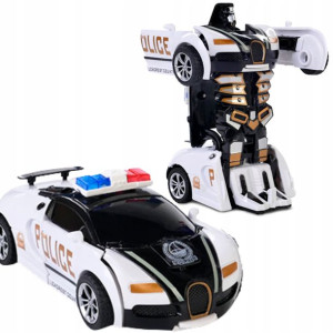 Zestaw Auto Robot Transformacja Policja 2w