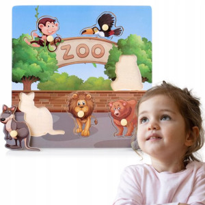 Układanka Drewniana Puzzle Zoo Wzory Zwierzęta