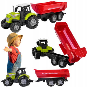 Traktor Ciągnik Z Przyczepą Maszyna Rolnicza Farma
