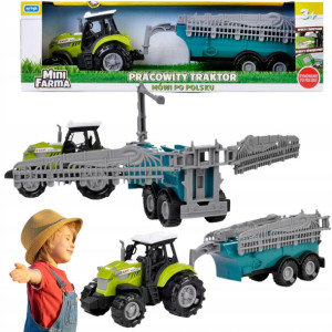 Traktor Ciągnik Z Przyczepą Maszyna Rolnicza Farma