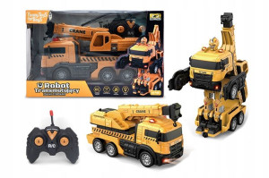 Zestaw Auto Robot Dźwig Zdalnie Sterowany Aku Led