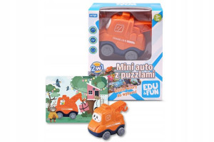 Mini Auto Z Puzzlami Edu&fun Dźwig
