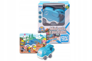 Mini Auto Z Puzzlami Edu&fun Koparka