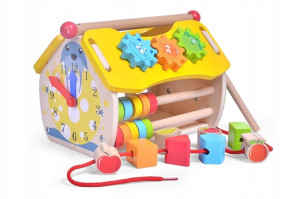 Ac6622 Domek Edukacyjny Drewniany