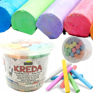 Kreda Chodnikowa Szkolna Kolor Bezpyłowa Gruba 20s