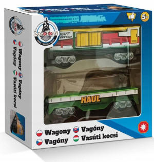 LocoToys STWÓRZ WŁASNĄ KOLEJKĘ I BUDUJ - 2 wagony