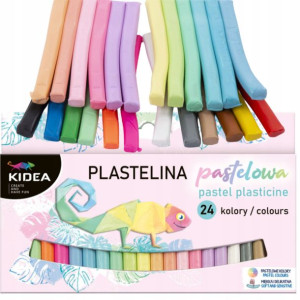 Kidea Plastelina Szkolna 24 Pastelowe Kolory