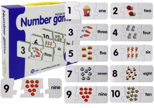 Puzzle Edukacyjne Liczby Matematyka Angielski 10 P