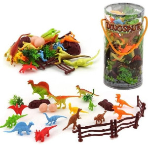Zestaw Tuba Dinozaury Figurki 14szt Pojemnik + Akc