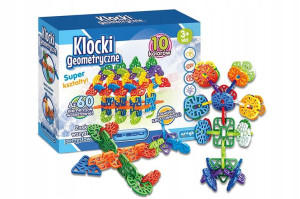 Klocki Konstrukcyjne Geometryczne Zestaw 60 Elemen