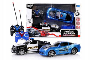 Zestaw Samochód Auto Zdalnie Sterowany Policja Xxl