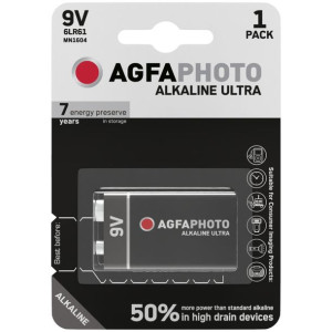 1x Bateria Agfaphoto Ultra 9v 6lr61 Alkaliczna