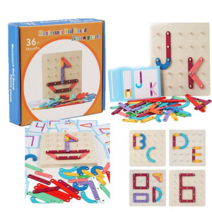 Drewniana Układanka Montessori tablica puzzle