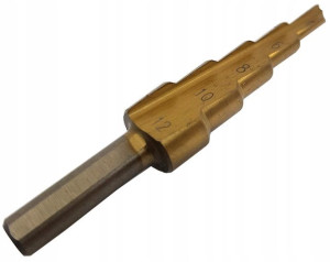Wiertło Stożkowe Stopniowe Hss + Tytan 4-12mm