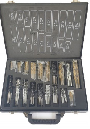 Zestaw Wierteł 160 Szt Mix W Rozmiarach 1-10mm