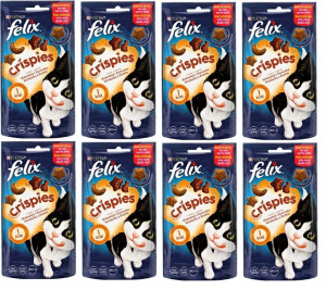 Sucha karma dla kota FELIX Crispies Wołowina Kurczak 8x45g