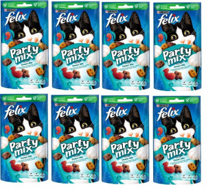 Sucha karma dla kota FELIX Party Mix Ocean Łosoś Pstrąg 8x60g