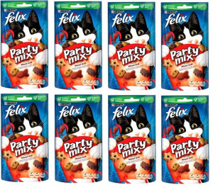 Sucha karma dla kota FELIX Party Mix Mixed Grill wołowina kurczak 8x60g