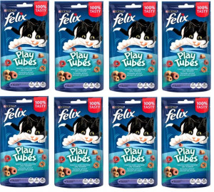 Sucha karma dla kota FELIX Play Tubes pieczona ryba i krewetki 8x50 g