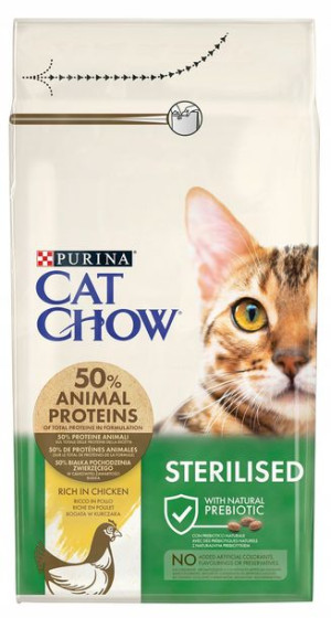 Sucha karma dla kota  Cat Chow Sterilised Kurczak 1.5 kg
