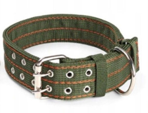 .obroża Dla Dużego Psa L Super Mocna Gruba 40-50cm Zielona