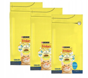 Sucha karma dla kota Purina FRISKIES Łosoś Sterilized kot 3x 1,5kg