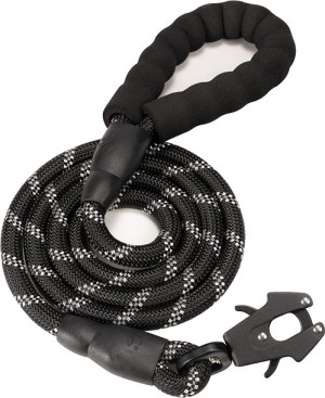 Smycz Treningowa Dla Psa Frog Lock Czarna 1,5m
