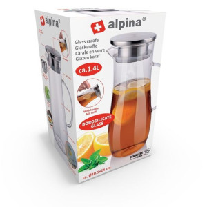 Alpina - Karafka z uchwytem ze szkła borokrzemowego 1.4 l