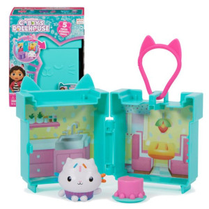 KOCI DOMEK GABI Modne klipsy Domek CAKEY CAT Turkusowy 1szt. SPIN MASTER