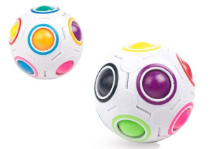 Magiczna Piłka Kula Łamigłówka Cube Magic Ball Układanka Spinner Biała
