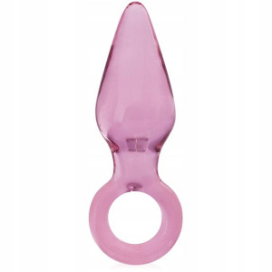 Szklany Anal Plug Z Uchwytem Korek Analny Ze Szkła