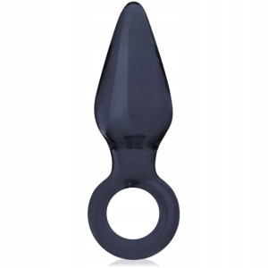 Szklany Anal Plug Z Uchwytem Korek Analny Ze Szkła