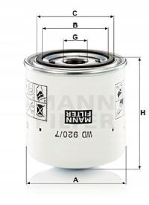 MANN-FILTER WD 920/7 Filtr oleju