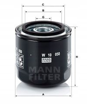 W 10 050 MANN-FILTER Filtr oleju