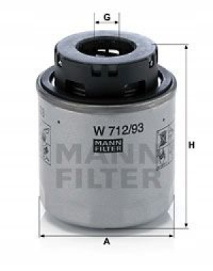 W 712/93 MANN-FILTER Filtr oleju