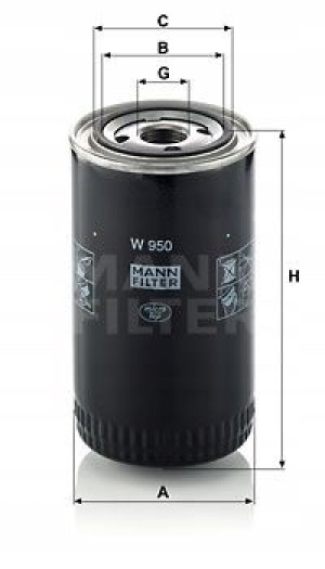 W 950 MANN-FILTER Filtr oleju