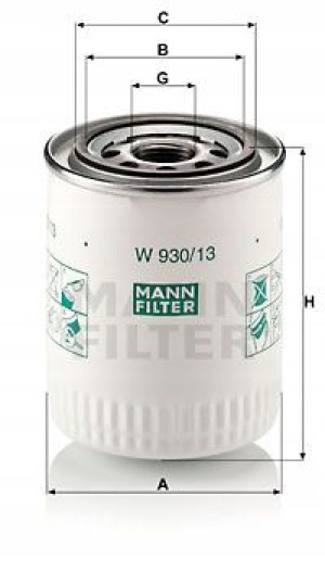 W 930/13 MANN-FILTER Filtr oleju