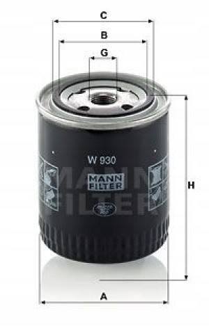 W 930 MANN-FILTER Filtr oleju