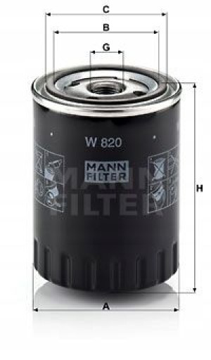 W 820 MANN-FILTER Filtr oleju