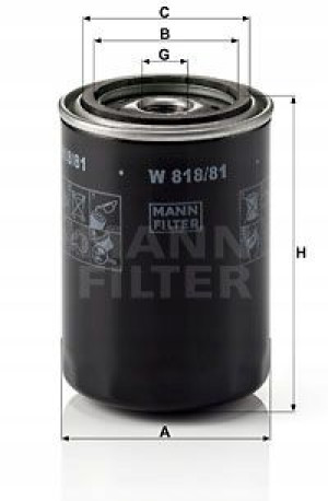 W 818/81 MANN-FILTER Filtr oleju