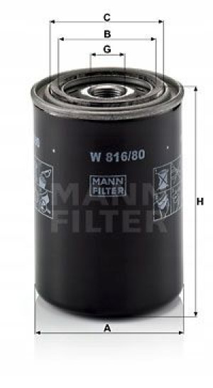 W 816/80 MANN-FILTER Filtr oleju